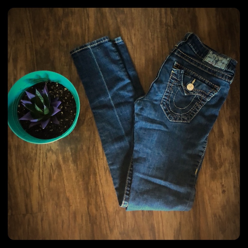 True Religion skinny jeans.
